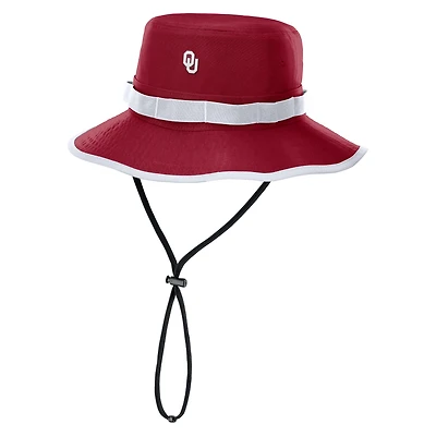 Bob Nike Crimson Oklahoma Sooners 2025 Sideline Apex Boonie Performance pour homme