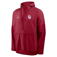 Veste à capuche et demi-zip Nike Crimson Oklahoma Sooners pour homme