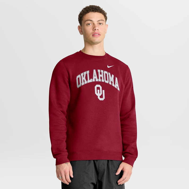 Sweat-shirt Nike Crimson Oklahoma Sooners Arch pour homme