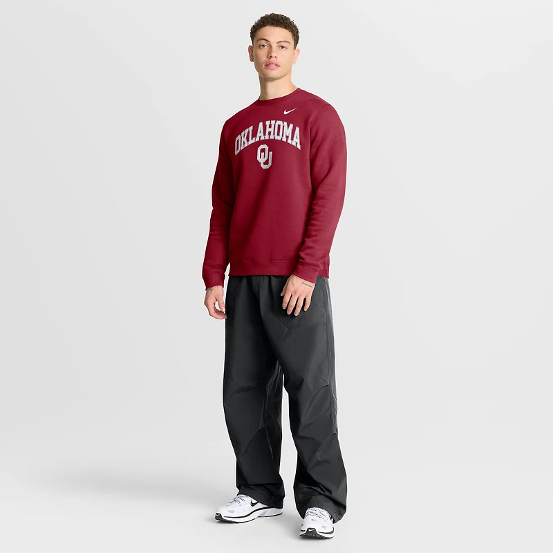 Men's Nike Crimson Oklahoma Sooners Arch Pullover Sweatshirt