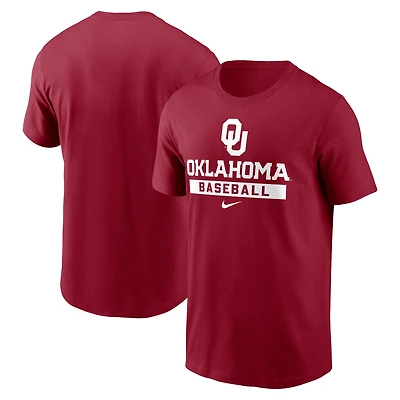 T-shirt de baseball Nike Crimson Oklahoma Sooners pour hommes