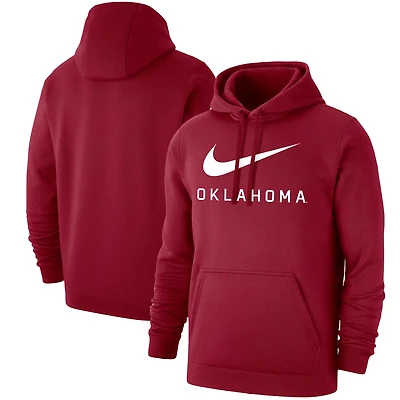 Sweat à capuche Nike Crimson Oklahoma Sooners Big Swoosh Club pour homme