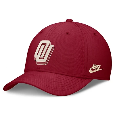 Men's Nike  Crimson Oklahoma Sooners Dri-FIT Vintage Rise Swooshflex Flex Hat