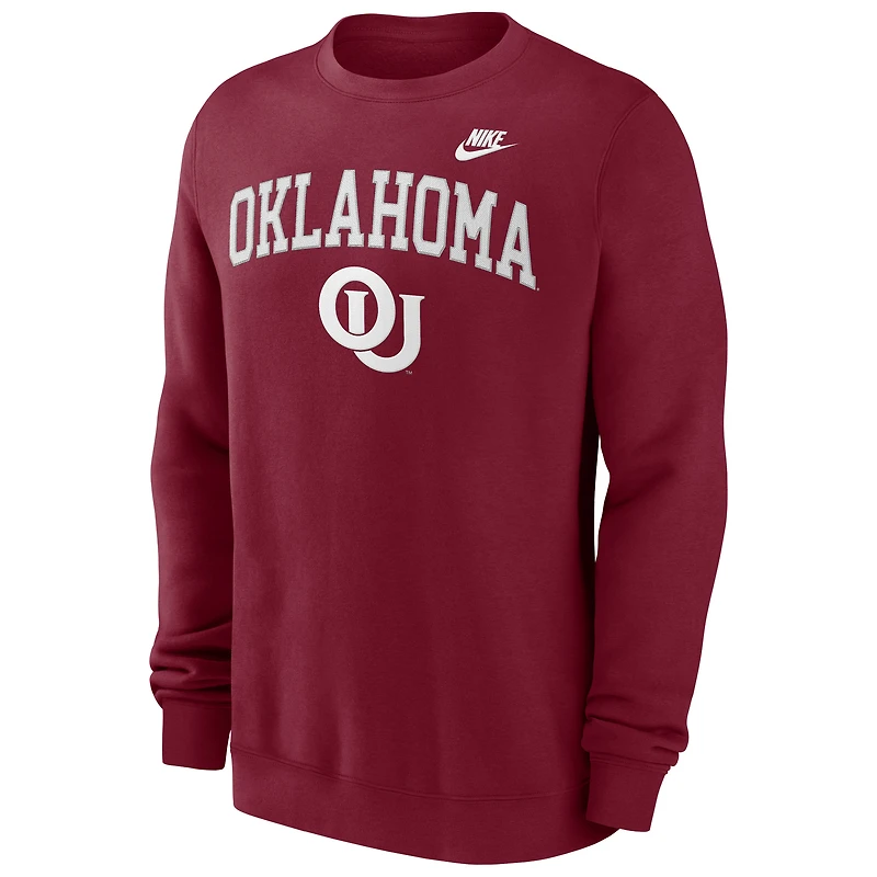 Sweat-shirt Nike Crimson Oklahoma Sooners Legacy Classic pour homme