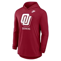 Men's Nike Crimson Oklahoma Sooners Legacy Tri-Blend Dri-FIT Long Sleeve Hoodie T-Shirt