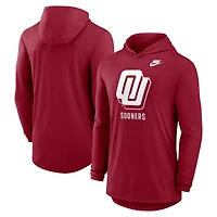 T-shirt à capuche manches longues Nike Crimson Oklahoma Sooners Legacy Tri-Blend Dri-FIT pour homme