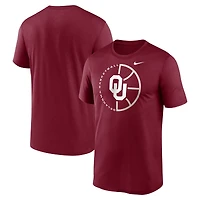 Men's Nike Crimson Oklahoma Sooners Legend Basketball Icon Dri-Fit T-Shirt