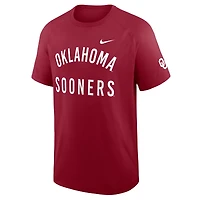 T-shirt Nike Performance Ready Raglan Dri-FIT pour homme, couleur cramoisie, Oklahoma Sooners