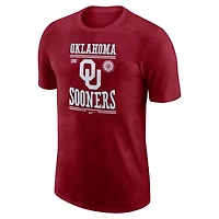 T-shirt pour homme Nike Crimson Oklahoma Sooners Team Stack