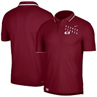 Polo Performance Oklahoma Sooners Wordmark pour Homme Nike Cramoisi