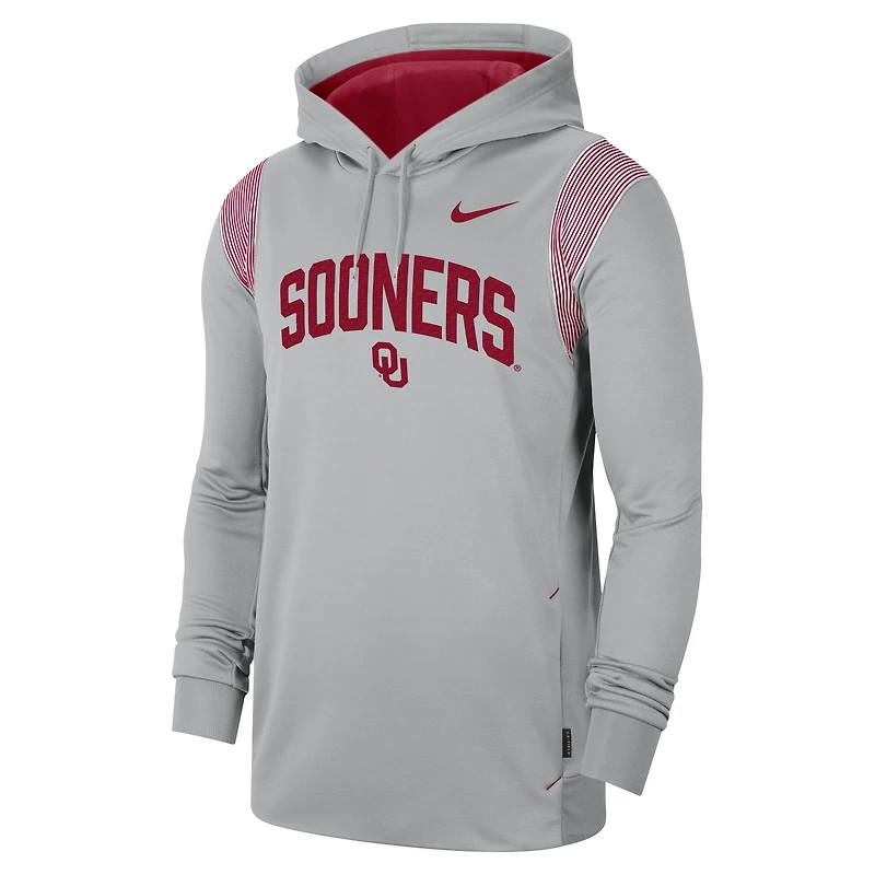 Nike Oklahoma Sooners 2022 Game Day Sideline Performance Sweat à capuche gris pour homme