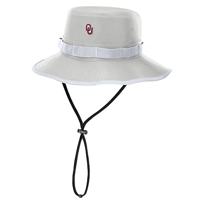 Bob Nike gris Oklahoma Sooners 2025 Sideline Apex Boonie Performance pour homme