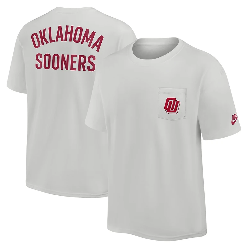 Men's Nike Gray Oklahoma Sooners Legacy 2-Hit Max90 Pocket T-Shirt