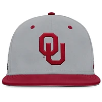 Casquette ajustée True Performance On-Field Dugout Nike grise pour homme des Oklahoma Sooners