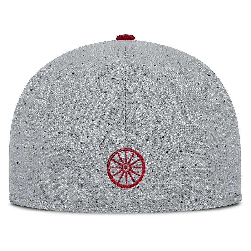 Casquette ajustée True Performance On-Field Dugout Nike grise pour homme des Oklahoma Sooners