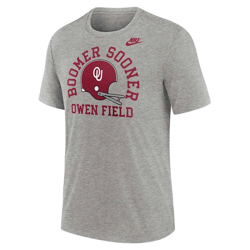 T-shirt Nike Heather Grey Oklahoma Sooners Legacy Local Tri-Blend pour homme