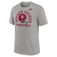 T-shirt Nike Heather Grey Oklahoma Sooners Legacy Local Tri-Blend pour homme