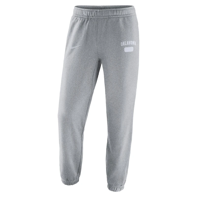 Pantalon Nike Oklahoma Sooners Saturday Fleece gris chiné pour homme