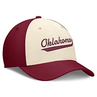 Casquette Nike Legacy Swooshflex Dri-FIT pour homme, coloris naturel/cramoisi Oklahoma Sooners