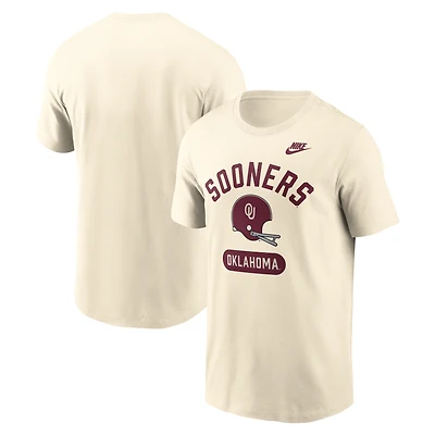 T-shirt Nike Natural Oklahoma Sooners Legacy Arch Helmet pour homme