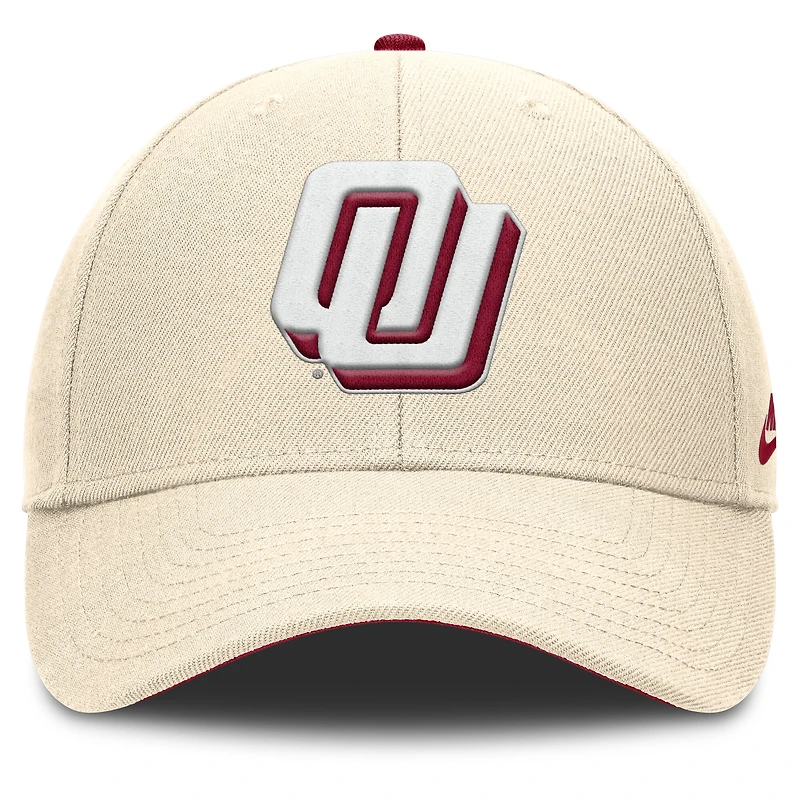 Casquette ajustable Nike Natural Oklahoma Sooners Rise Legacy pour homme