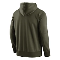 Sweat à capuche entièrement zippé Performance Oklahoma Sooners Nike Olive pour Homme