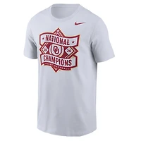 Men's Nike White Oklahoma Sooners 2026 NCAA Baseball College World Series Champions Official Logo T-Shirt