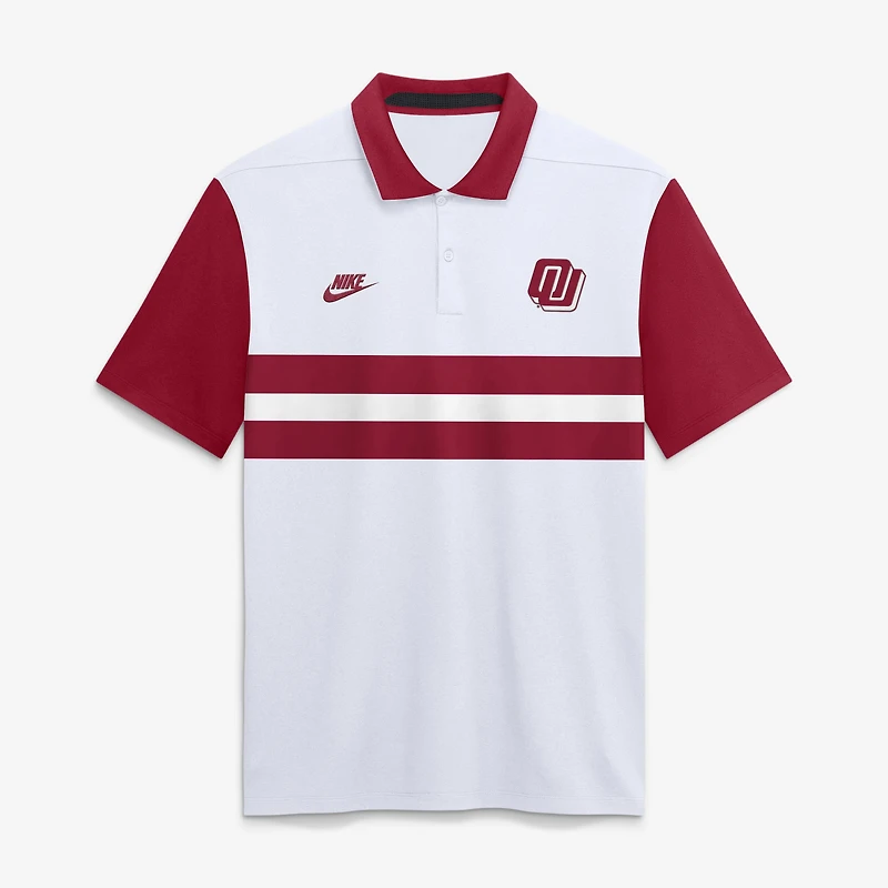 Men's Nike White Oklahoma Sooners Legacy Vapor Logo Dri-FIT Polo