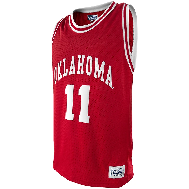Maillot de basket-ball pour hommes, marque rétro originale, Trae Young, cramoisi, Oklahoma Sooners, anciens élèves