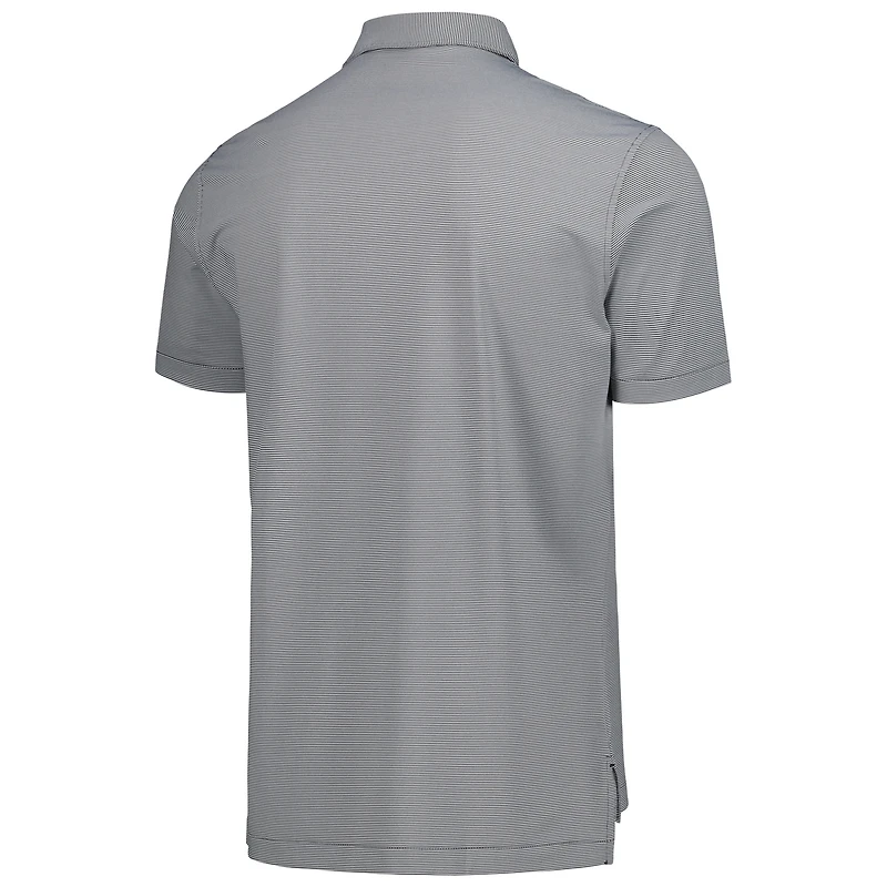 Men's Peter Millar Black Oklahoma Sooners Jubilee Striped Performance Jersey Polo