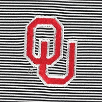 Men's Peter Millar Black Oklahoma Sooners Jubilee Striped Performance Jersey Polo