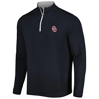 Haut à glissière quart de performance Oklahoma Sooners Perth Peter Millar pour hommes, noir