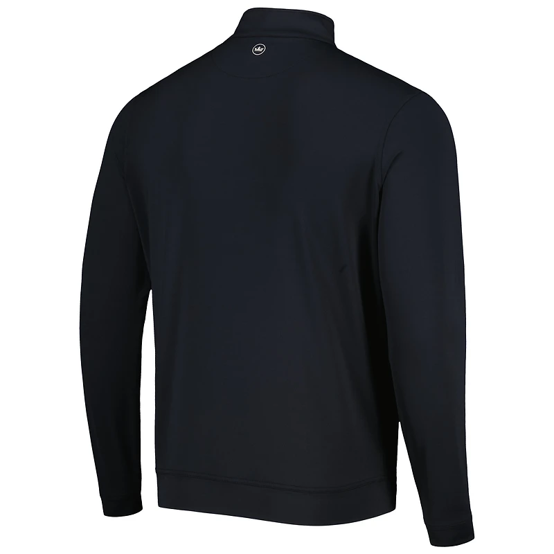 Haut à glissière quart de performance Oklahoma Sooners Perth Peter Millar pour hommes, noir