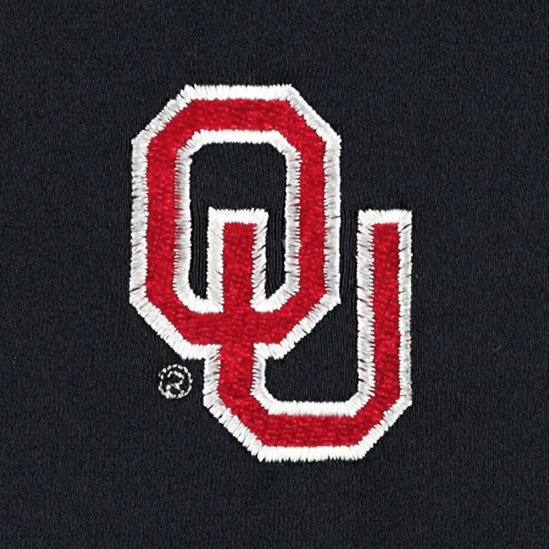 Haut à glissière quart de performance Oklahoma Sooners Perth Peter Millar pour hommes, noir