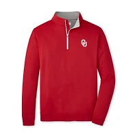Men's Peter Millar  Crimson Oklahoma Sooners Perth Quarter-Zip Sweatshirt