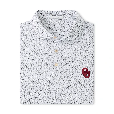 Men's Peter Millar  Gray Oklahoma Sooners Kick Off Performance Polo