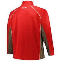 Veste raglan à quart de zip pour hommes Profile Crimson Oklahoma Sooners Big & Tall