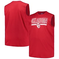 Men's Profile Crimson Oklahoma Sooners Big & Tall Tank Top