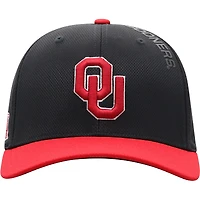 Men's Top of the World Black/Crimson Oklahoma Sooners Two-Tone Reflex Hybrid Tech Flex Hat