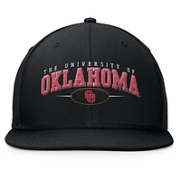 Men's Top of the World Black Oklahoma Sooners Bullpen Snapback Hat