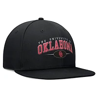 Men's Top of the World Black Oklahoma Sooners Bullpen Snapback Hat