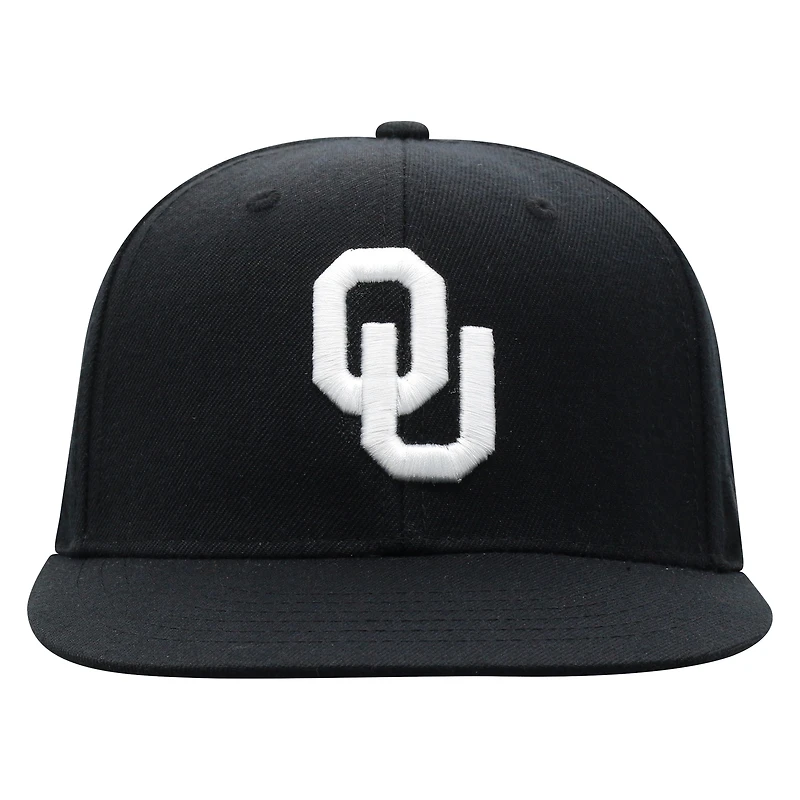 Casquette ajustée Top of the World Oklahoma Sooners Blackout pour homme
