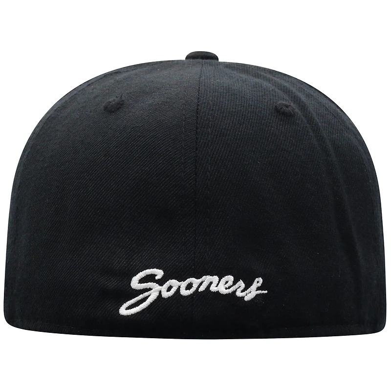 Casquette ajustée Top of the World Oklahoma Sooners Blackout pour homme