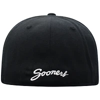 Casquette ajustée Top of the World Oklahoma Sooners Blackout pour homme