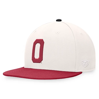Casquette ajustable Top of the World pour homme avec logo Cardinal Oklahoma Sooners blanc