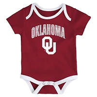 Newborn & Infant Outerstuff Oklahoma Sooners Three-Pack All Day Play Bodysuit Set