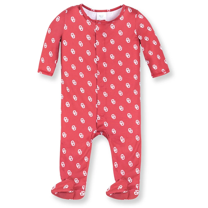 Newborn & Infant ZooZatz Crimson Oklahoma Sooners Magnetic Closure Sleeper