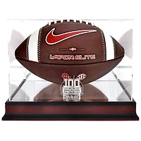 Oklahoma Sooners 100th Anniversary Mahogany Football Display Case