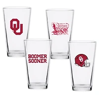 Oklahoma Sooners 16oz. Collector Pint Glass Four-Set