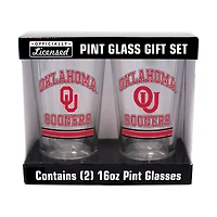 Oklahoma Sooners 16oz. Pint Glass Two Pack